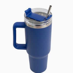 insulated tumbler with handle & straw 900ml stainless steel travel mug for hot & cold drinks