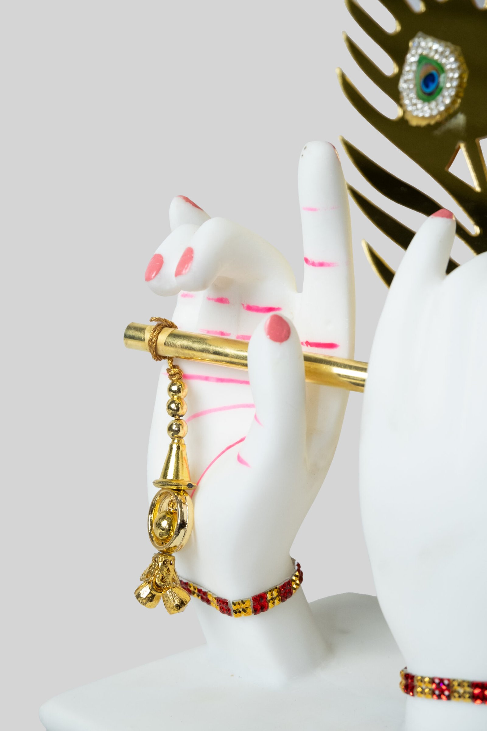 radha radhe double hand mudra figurine with peacock feather hindu deity statue radha radhe double hand mudra figurine with peacock feather hindu deity statue