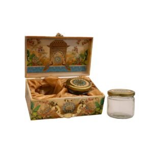 luxury peacock dry fruit gift box 2 meenakari jars with traditional mughal art design