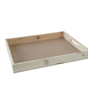 pine wood tray 12x16 with side handle