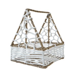 gift hamper baskets: white rope wicker basket for gifts