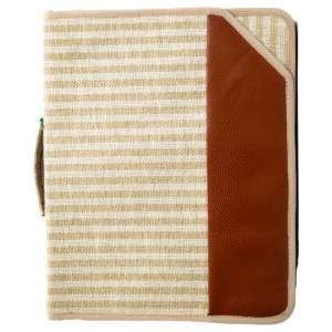 jute file holder with leather panel eco friendly document organizer bag